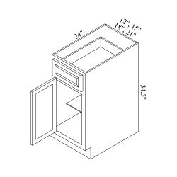 1 Door 1 Drawer Base Cabinet