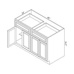 4 Door 2 Drawer Base Cabinet