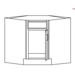 Diagonal Corner Sink Base Cabinet