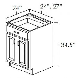 Double Door Single Drawer Base