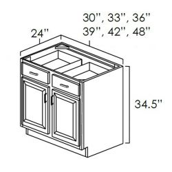 Double Door Double Drawer Bases